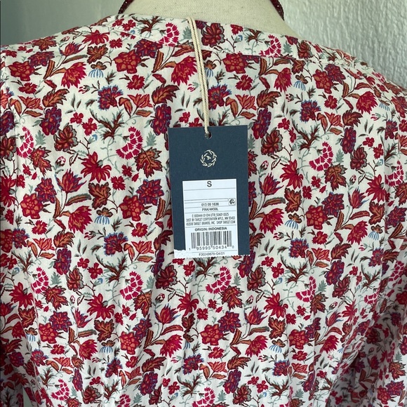 Universal Threads NWT Floral Pink Red Long Sleeve Dress with Pockets Size Small - Picture 10 of 11